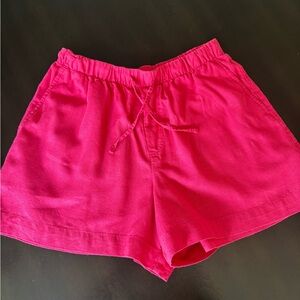 Linen GAP Women's Vibrant Pink Athletic Shorts